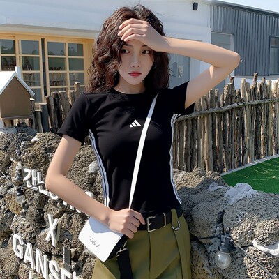 正品假一赔十短袖女夏黑色T恤