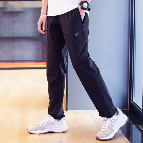 薄款速干假一赔十阿迪梭织长裤