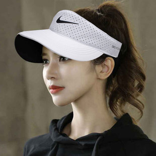 Nike耐克男女帽夏季新款网球帽户外遮阳帽女无顶帽鸭舌男士空顶帽