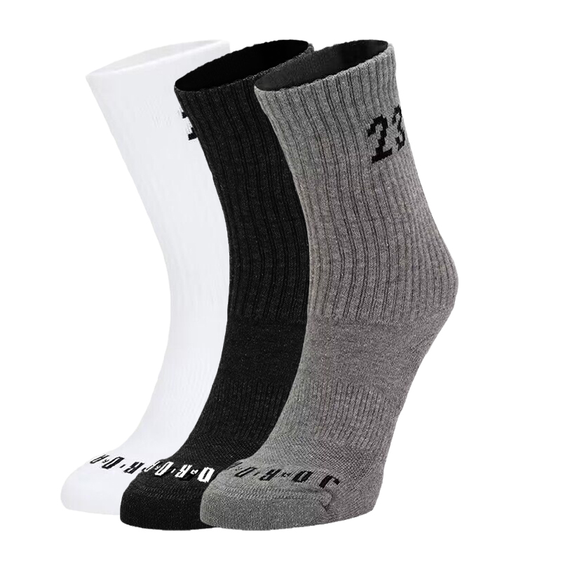 耐克运动长筒训练跑步三双装袜子