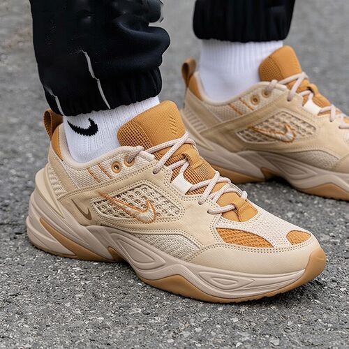 NIKE耐克男鞋厚底老爹鞋新款M2K运动鞋缓震耐磨卡其训练鞋BV0074