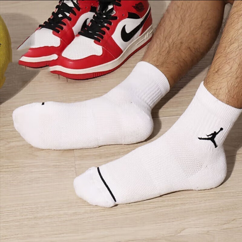 耐克毛巾底袜AJ男女袜中筒篮球袜