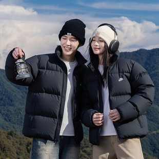 耐克羽绒服男女款上衣2025新款情侣装运动服加厚保暖立领夹克外套