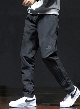 薄款男裤adidas阿迪达斯夏季正品裤子男休闲梭织长裤工装裤CG1506