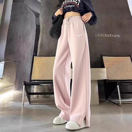 耐克官方正品粉色加绒长裤女裤子