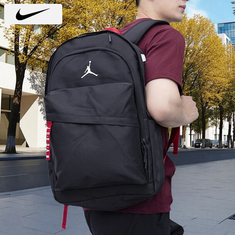 Jordan篮球背包秋季新款耐克双肩包大容量书包男女旅行包AJ运动包