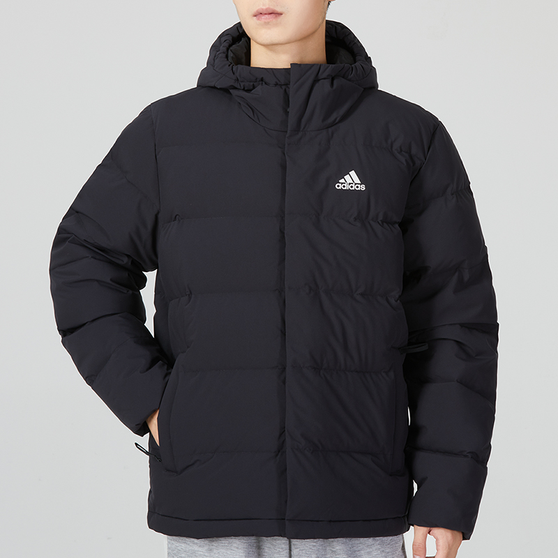 Adidas连帽羽绒服保暖外套