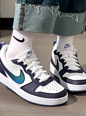 Nike耐克鞋子简版空军一号女鞋COURT BOROUGH厚底运动鞋新款板鞋
