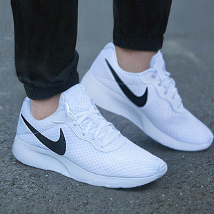白色网面透气减震健身休闲跑步鞋 Nike耐克男鞋 新款 TANJUN运动鞋