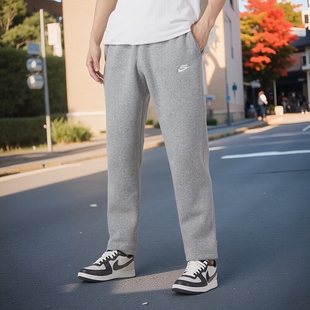 保暖运动裤 针织卫裤 冬季 灰色加绒长裤 男裤 正品 新款 Nike耐克直筒裤