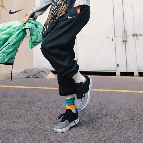 耐克运动加绒长裤束脚保暖休闲裤