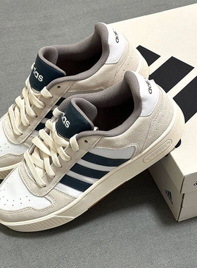 阿迪达斯男女鞋冬季新款低帮板鞋情侣复古透气耐磨小白鞋JH8812