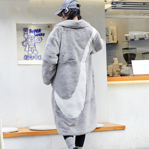 耐克人造皮草运动长款外套女装