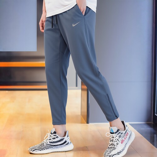 Nike耐克裤子新款蓝色运动裤薄款冰丝长裤速干男裤跑步小脚训练裤