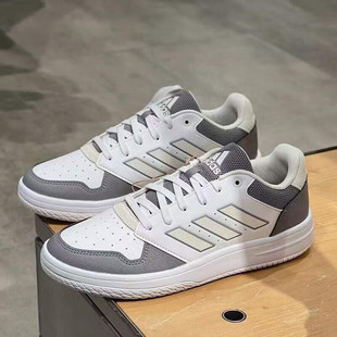 皮面复古轻便厚底板鞋 阿迪达斯男鞋 篮球缓震运动鞋 新款 HQ2215 秋季