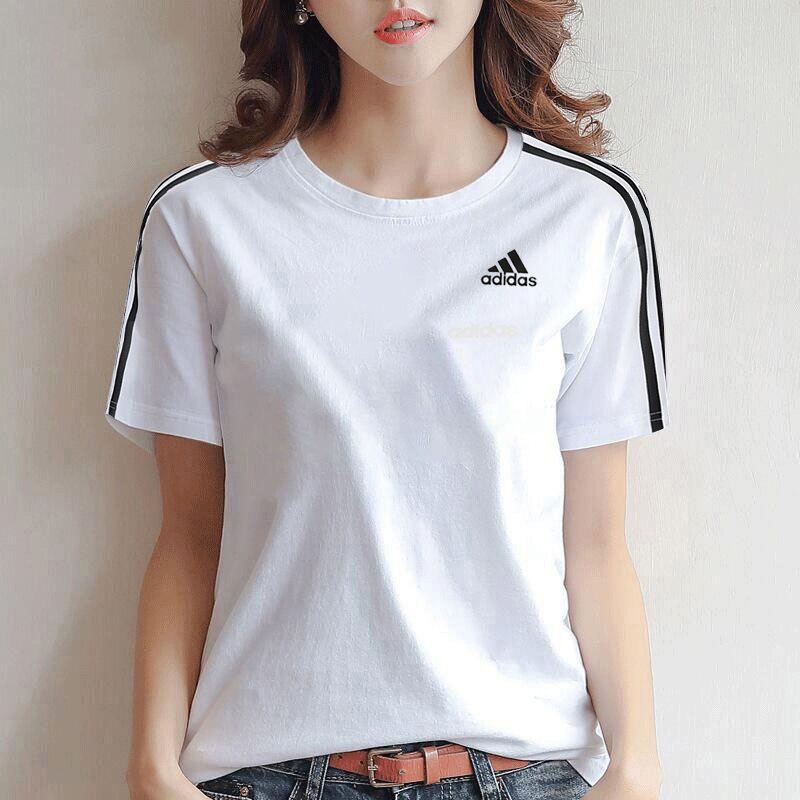 Adidas阿迪达斯短袖女2022夏季新款运动服圆领休闲半袖T恤GL0783