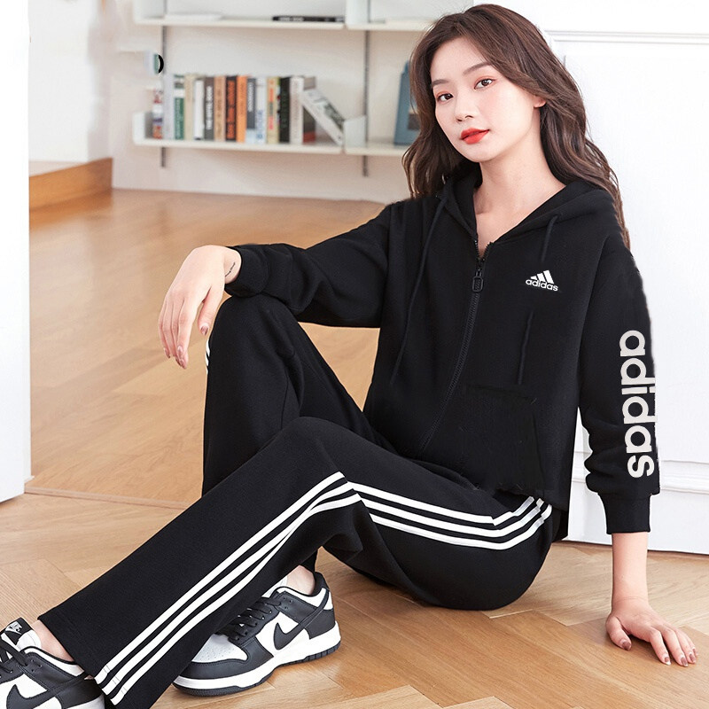 阿迪达斯运动套装女秋冬新款防风夹克宽松长裤运动外套裤子两件套,运动服/休闲服装,运动茄克/外套,淘宝优惠券,粉丝福利购,淘宝优惠卷