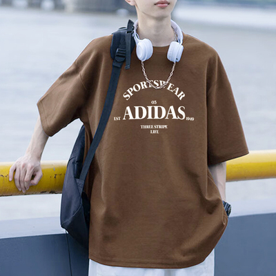 正品阿迪达斯短袖男夏美式复古