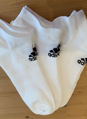 阿迪达斯白色袜子男袜女袜篮球袜休闲袜跑步船袜低帮运动袜GC7305
