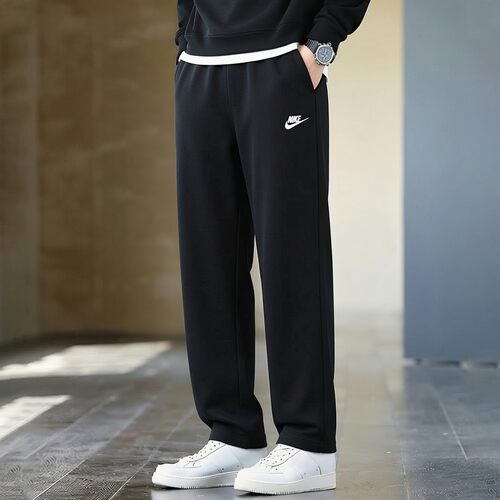 Nike耐克裤子春季新款男裤宽松直筒裤毛圈运动裤针织棉长裤休闲裤