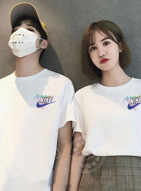 耐克情侣装短袖男女透气宽松休闲健身纯棉显瘦透气运动T恤FD6637