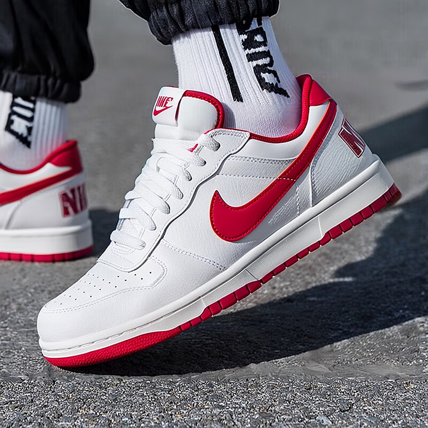 NIKE耐克白红色板鞋男鞋新款COURT低帮运动鞋轻便耐磨户外休闲鞋,运动鞋new,运动休闲鞋,淘宝优惠券,粉丝福利购,淘宝优惠卷