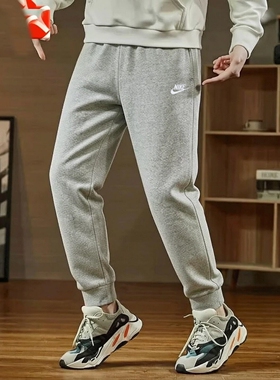 Nike耐克裤子正品灰色束脚裤男裤春季新款运动裤长裤薄款休闲卫裤