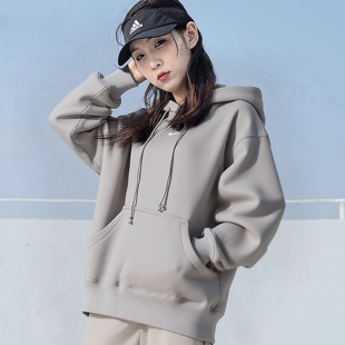 连帽加绒卫衣Nike耐克冬季新款保暖上衣女士厚款套头衫运动服外套