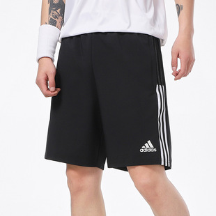 Adidas阿迪达斯男短裤2021夏新款五分裤健身黑色透气运动裤GT6507
