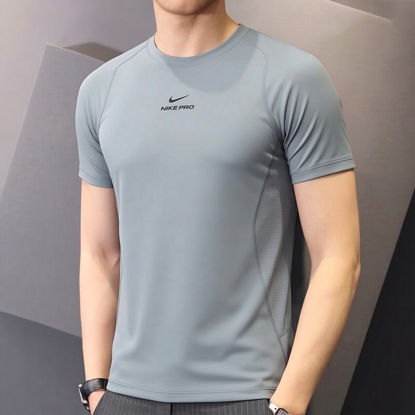 Nike耐克2026年新款健身T恤冰丝速干短袖男子紧身上衣运动训练服