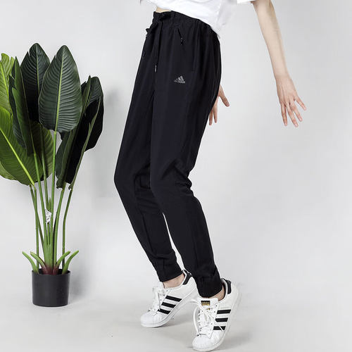 阿迪达斯薄款裤子女夏跑步运动裤