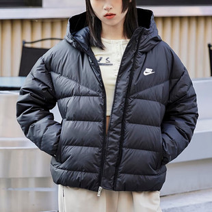 Nike耐克连帽羽绒服女子厚款外套保暖运动夹克冬季新款上衣DQ5904