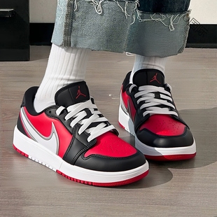 Jordan乔丹篮球板鞋AJ1女鞋新款皮面运动鞋厚底休闲鞋潮鞋HQ2024