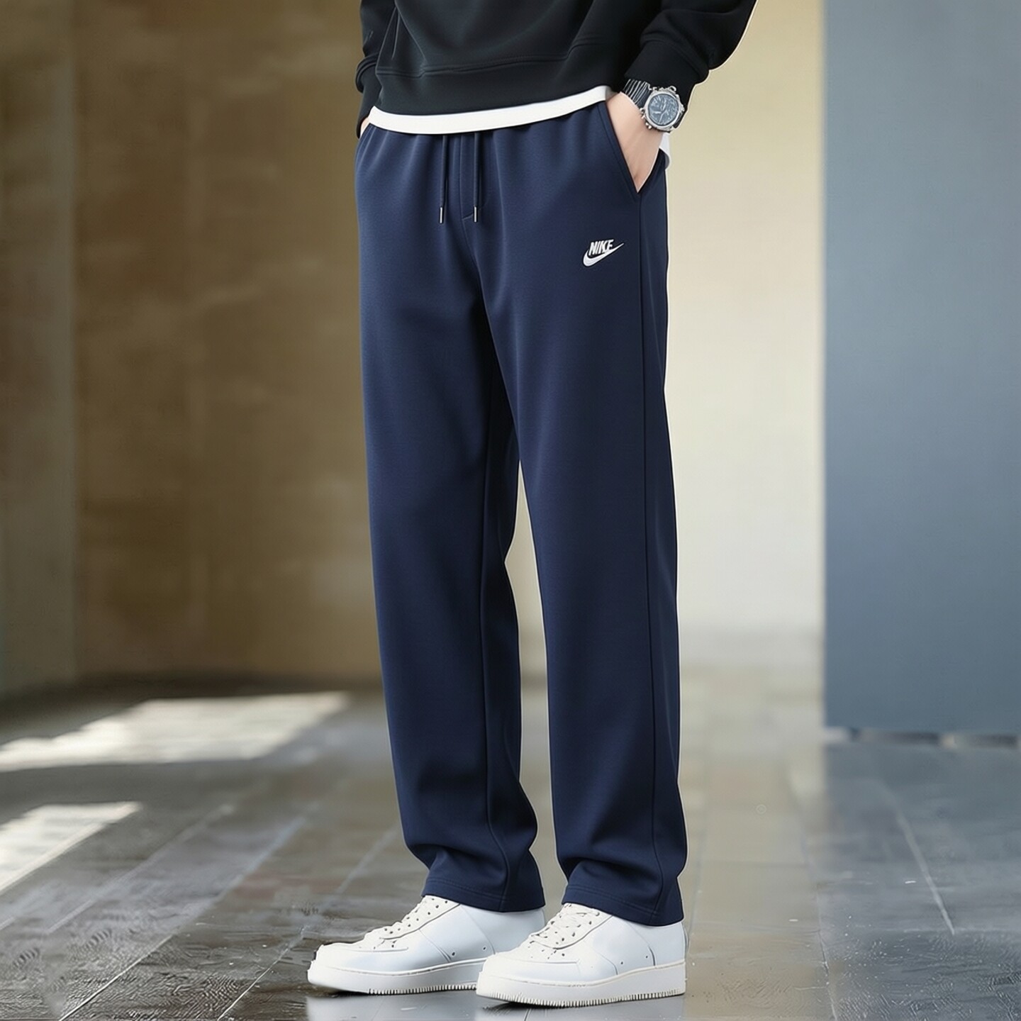 Nike耐克裤子秋季新款长裤纯棉男士直筒裤宽松透气运动裤休闲卫裤