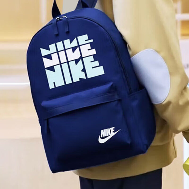 耐克蓝色背包男女Nike运动包儿童书包新款双肩包大容量休闲旅行包