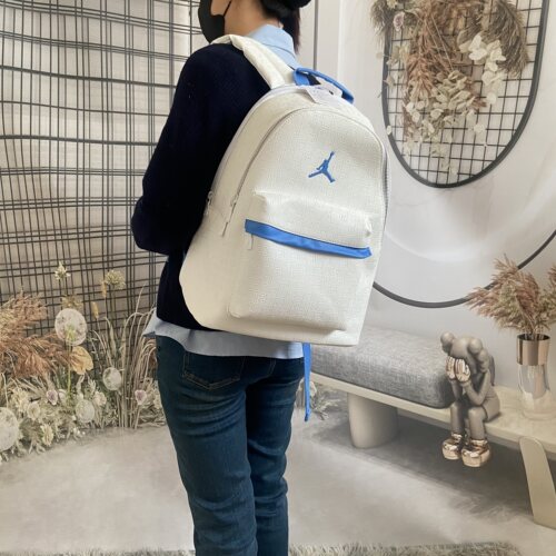 乔丹官方正品皮面双肩背包运动包
