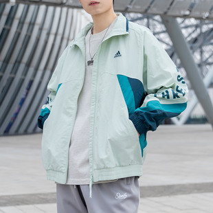 立领夹克梭织复古潮流防风衣IS5148 薄款 阿迪达斯外套男24夏季 新款