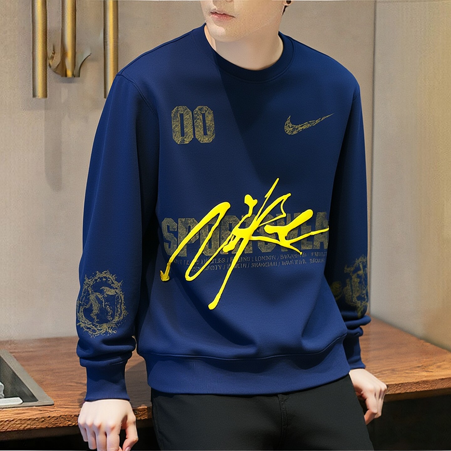 耐克加绒套头衫卫衣男装