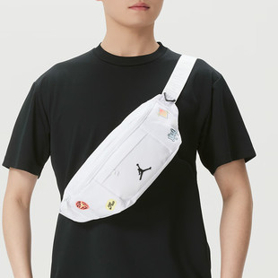 JORDAN乔丹AJ腰包正品篮球斜挎包新款单肩包轻便运动包男女休闲包