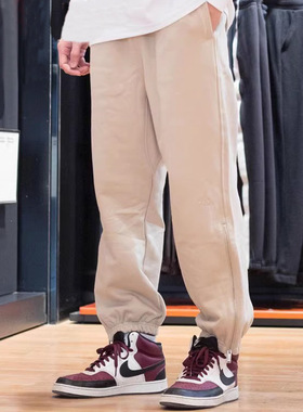 阿迪达斯裤子男秋季新款纯棉长裤宽松束脚裤美式篮球运动裤IK3467