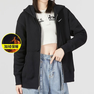 保暖休闲上衣防风宽松运动装 女装 DQ5759 加绒外套厚款 Nike耐克新款