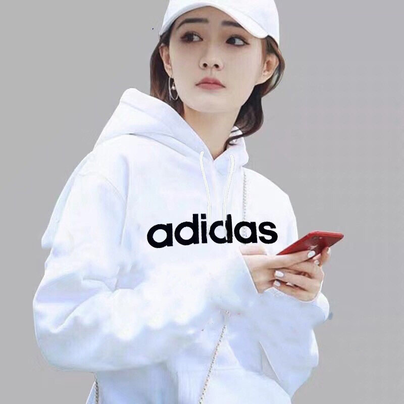 Adidas假一赔十白色宽松卫衣