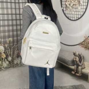 Jordan乔丹防水运动包正品AJ双肩包大容量男女背包新款皮面旅行包