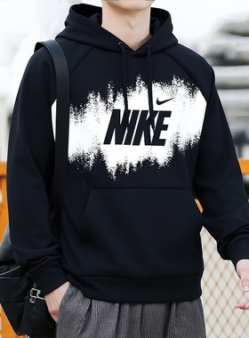 NIKE耐克宽松连帽加绒卫衣男冬季新款休闲运动服长袖套头衫HV4063