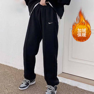瑜伽跑步裤 Nike耐克加绒女裤 卫裤 保暖户外骑行裤 BV4090 子运动长裤