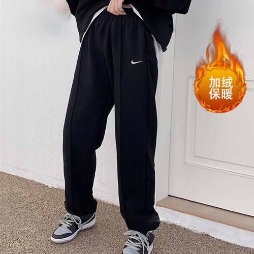 耐克中性加绒运动休闲束脚卫裤