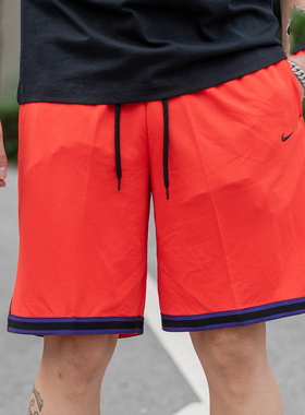 耐克男裤篮球短裤红色本命年宽松速干透气五分裤训练运动裤DA5845