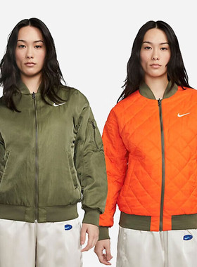 Nike耐克两面穿立领棉服女梭织保暖运动外套厚款防风休闲装DV7877