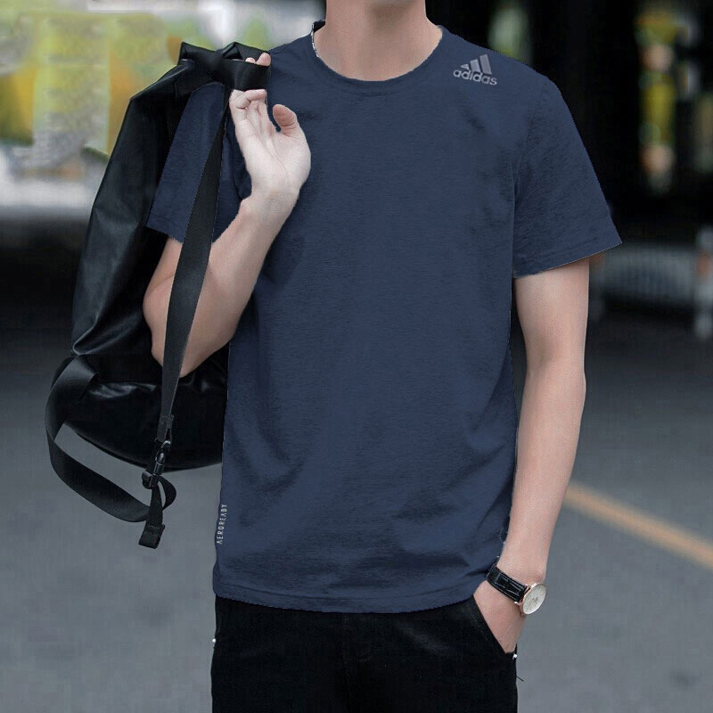 蓝色运动短袖Adidas假一赔十