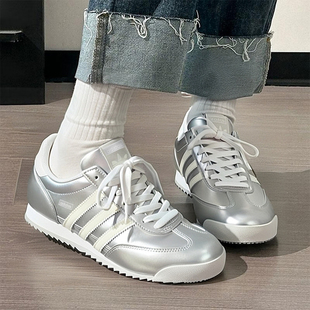 阿迪达斯女鞋新款正品复古银色韩版德训鞋R71薄底休闲T头板鞋女